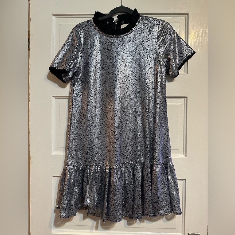 Melloday sparkly dress with ruffle